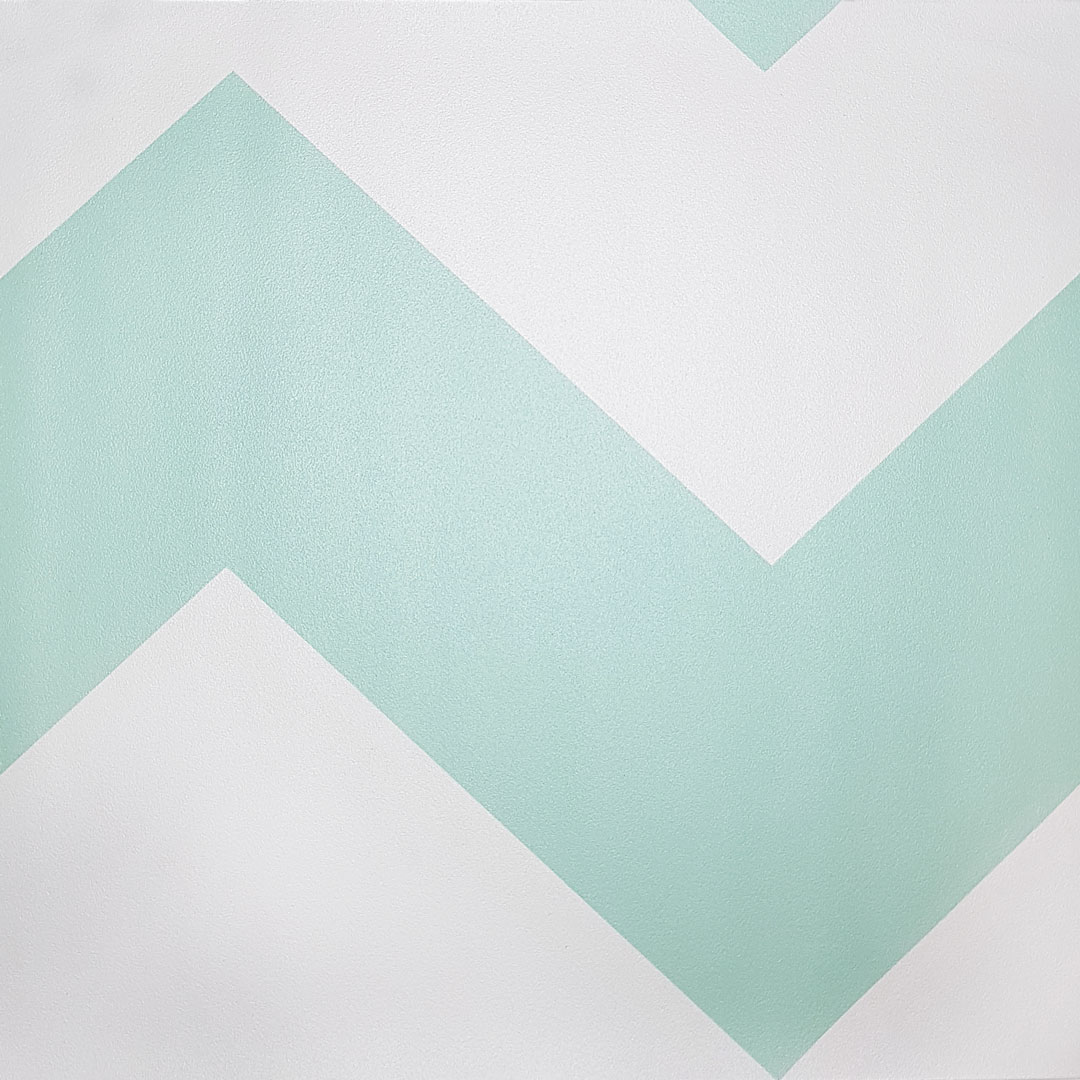 White and mint chevron wallpaper - Dekoori image 3