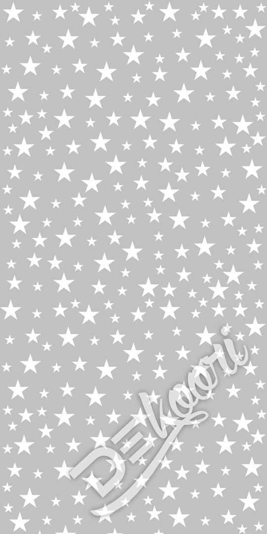 Grey wallpaper with white 4-6-8 cm stars - Dekoori image 3