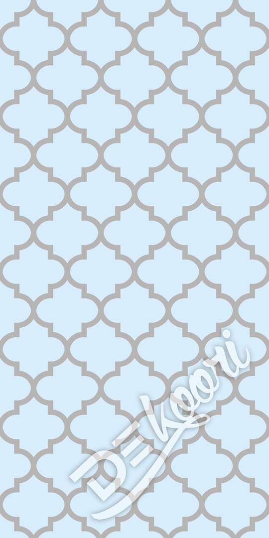 Moroccan Quatrefoil Tile blue-grey pastel wallpaper - Dekoori image 3