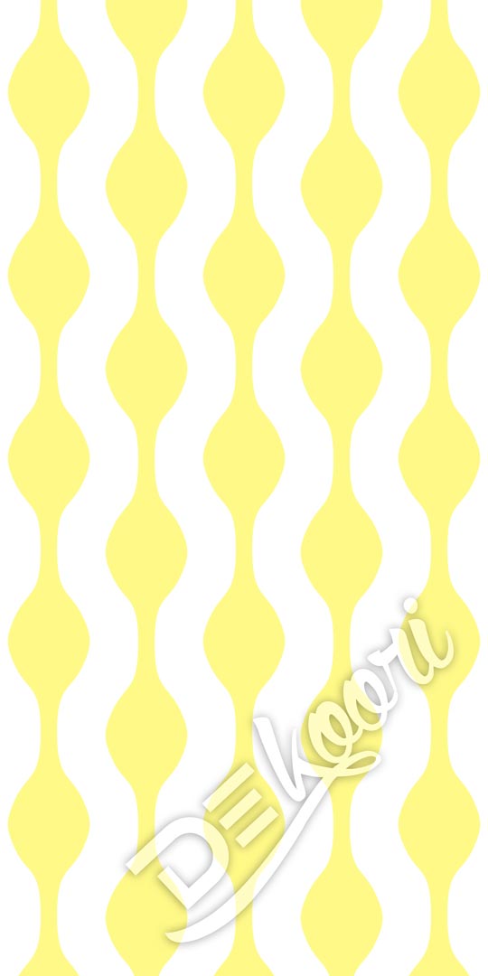 White and yellow vertical eye pattern wallpaper - Dekoori image 3