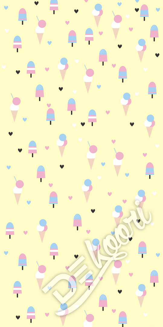 Pastel colourful wallpaper with ice lollies, ice cream (sweets) - Dekoori image 3