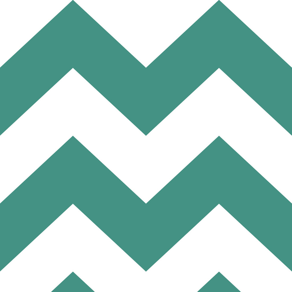 White and turquoise chevron wallpaper - Dekoori image 1