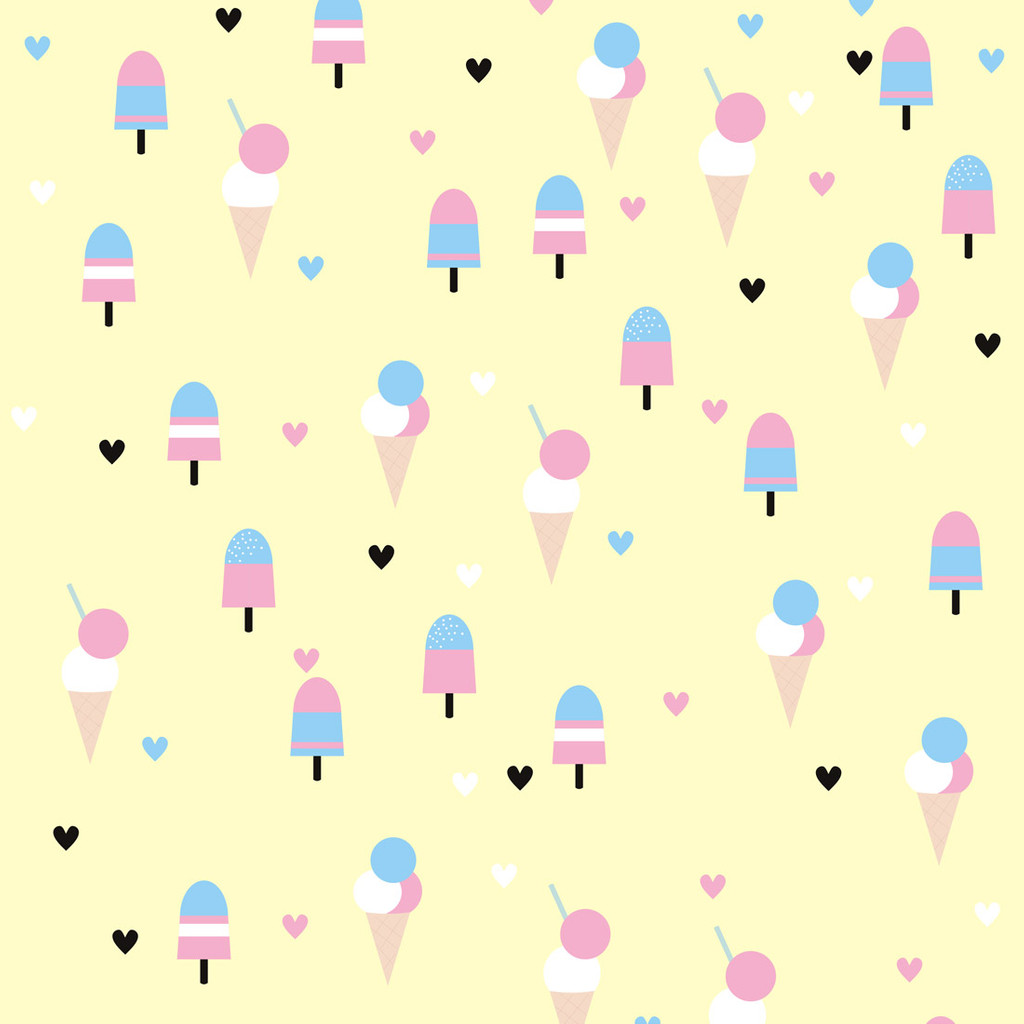 Pastel colourful wallpaper with ice lollies, ice cream (sweets) - Dekoori image 1