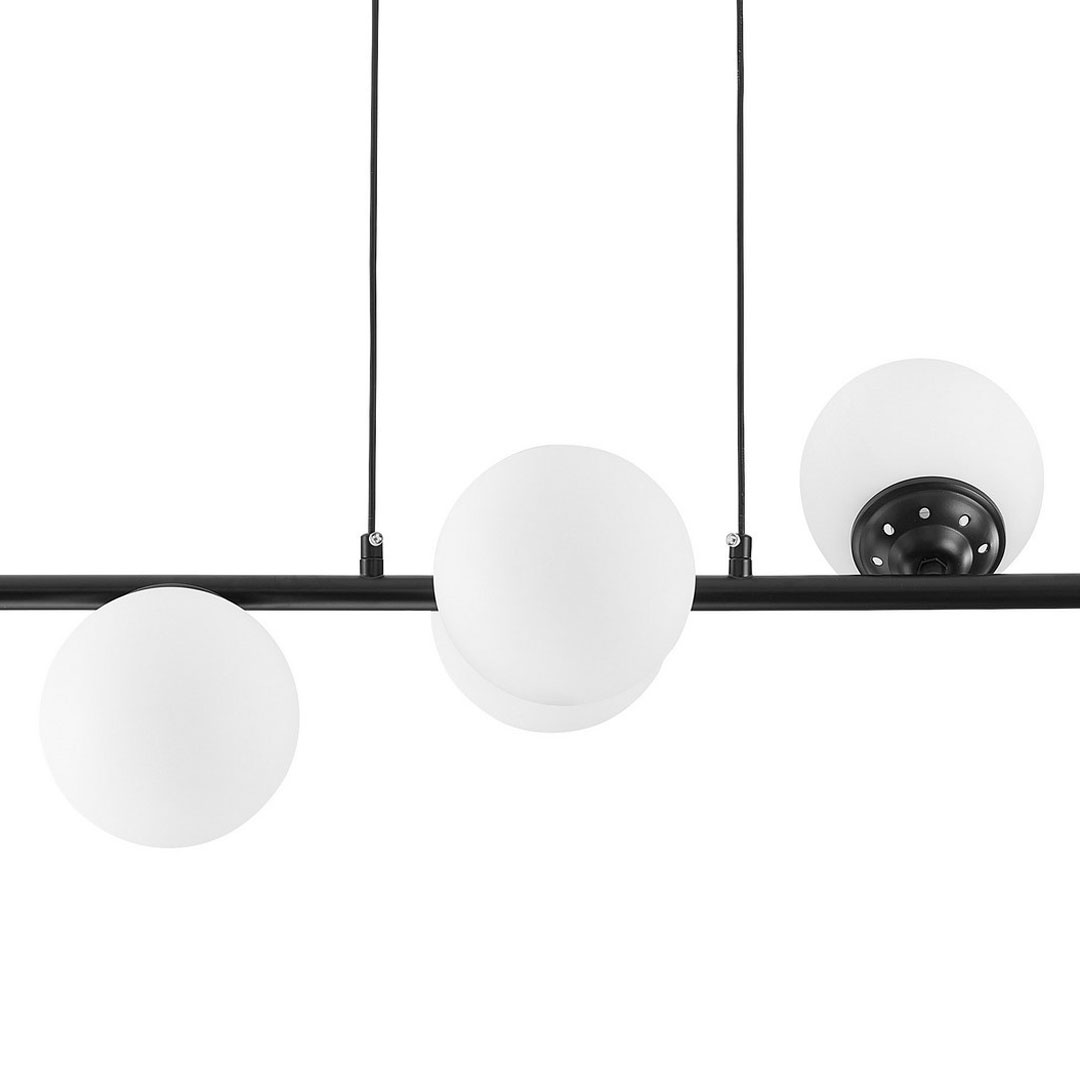 Black light, chandelier on a wire, with elongated cover and glass balls - FINO - Lampit image 2